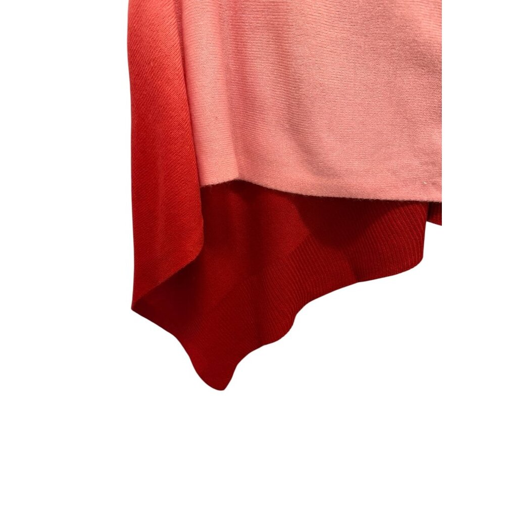 Pink & Red Gradient Button-Down Poncho Wrap One S… - image 6